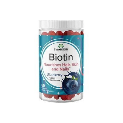 Swanson Biotin Borůvka 60 ks gummies
