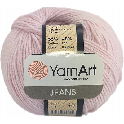 Priadza YarnArt Jeans 18 Ružová 50g/160m