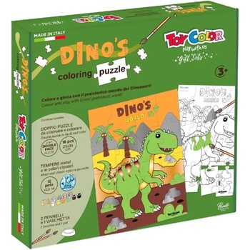 Toy Color Пъзел за оцветяване на Дино Toy Color - 4021