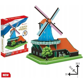 CubicFun 3D puzzle Holandský větrný mlýn 71 ks