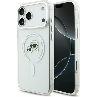 KARL LAGERFELD IML K&CH Heads Metal Frame MagSafe Задний Чехол за iPhone 17 Pro Max Transparent Karl Lagerfeld | Byal | МЪЖЕ | UNI