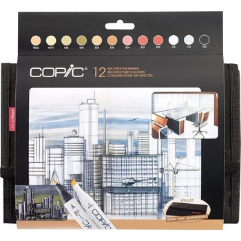 Copic Classic Пълнител за писалка Architecture Colours 12 бр (65.3931)