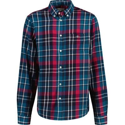 Gant košile Checked Relaxed Ls Shirt modrá – Zboží Dáma