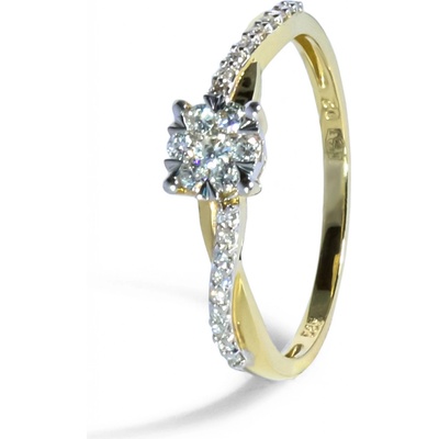 Blink-Blink Nadčasový diamantový prsteň 1550ZbDG