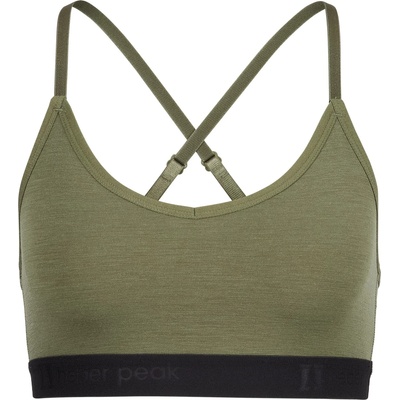 Heber Peak Дамско мериносово термобельо Heber Peak Women's MerinoMix165 PineconeHe. Soft Bra Merino base layer - Lucky Green - размер XXL (115-2682-0216)