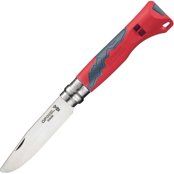 Opinel Детски сгъваем нож Opinel №7 Outdoor Junior Red, острие 8 см, SOS свирка (001897-pe)