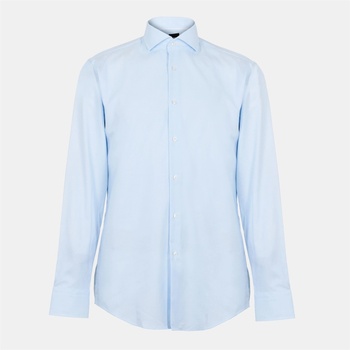 HUGO BOSS Риза с дълъг ръкав Boss Men's H Hank Spread Long Sleeve Oxford Shirt - Lt/Pastel Blue
