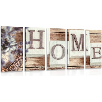 5-dielny obraz písmenka Home