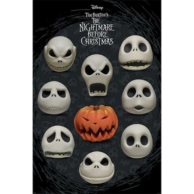Donga Plagát - Nightmare Before Christmas (Many Faces of Jack)