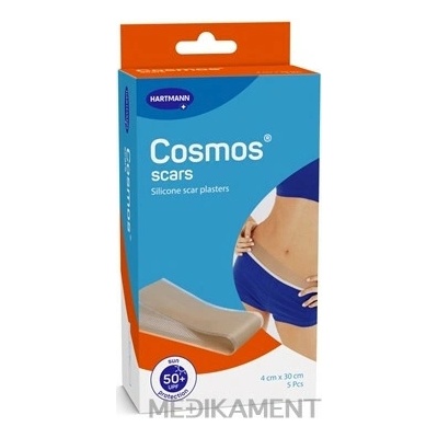Hartmann Cosmos scars silikónová náplasť na jazvy 4 x 30 cm s UV faktorom 50+ 1 ks