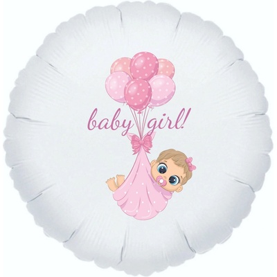 Set baby girl kruh balónky