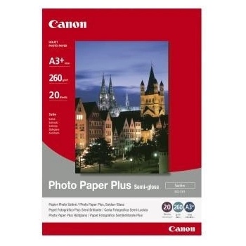 Canon Photo Paper Plus Semi-Glossy 1686B032, 260 г/м2, A3+, 20 бр. , полугланц, сатен, бял, фотографска хартия (1686B032)