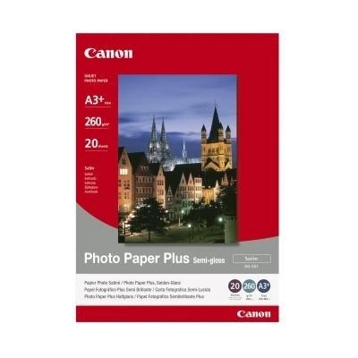 Canon Photo Paper Plus Semi-Glossy 1686B032, 260 г/м2, A3+, 20 бр. , полугланц, сатен, бял, фотографска хартия (1686B032)