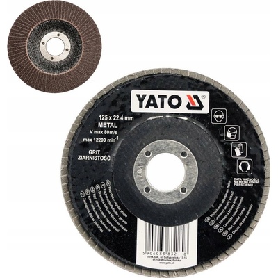 Yato Kotouč lamelový brusný 125 x 22,4 mm P60 YT-83273