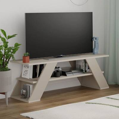 TopMebel Мебели за телевизор Farfalla в пясъчен цвят 120x33, 5x40см