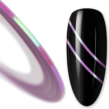 Samolepiaci zdobiaci pásik na nechty svetlo fialový 1 mm č.14