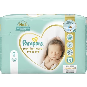 Image 1 of Pampers Premium Care Size 0 еднократни пелени < 3kg 30 бр