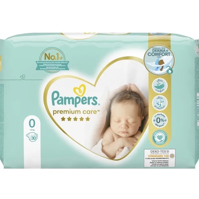 Pampers Premium Care Size 0 еднократни пелени < 3kg 30 бр