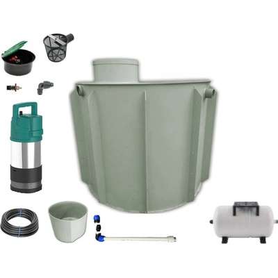 Mravec Plast Nádrž na dešťovou vodu s čerpadlem k obetonování kruhová 10 m³ – Zboží Mobilmania
