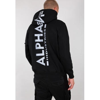 Alpha Industries Back Print Hoody pánska mikina black čierna