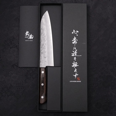 Musashi Кухненски нож Musashi - Япония - ръчна изработка - стомана Silver Steel #3 - Santoku 180 мм