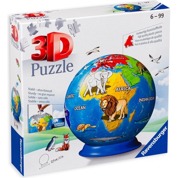 Ravensburger 3D пъзел Ravensburger от 72 части - Земята и животните по нея (11840)