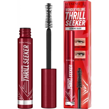 Rimmel WonderVolume Thrill Seeker řasenka pro objem a natočení řas Extreme Black 8 ml