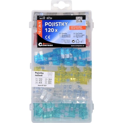 Pojistka nožová COMPASS 07527 120ks