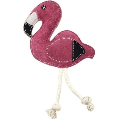 COBBYS PET Plameňák 20 x 20 cm hračka pro psy z přírodní kůže