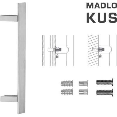 MPkovania FT - MADLO kód K41Z 40x10 mm SP ks Rozteč madla: 800 mm, Rozmer profilu madla: 40x10 mm, Dĺžka: 1000 mm
