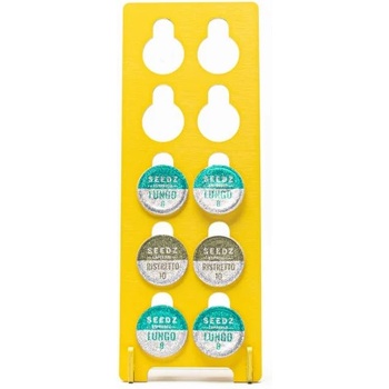 Image 1 of YOKI Дървена Поставка За 10 Капсули Nespresso Жълта