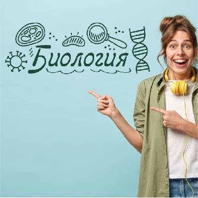Биология - креативен стикер за декорация (13106)
