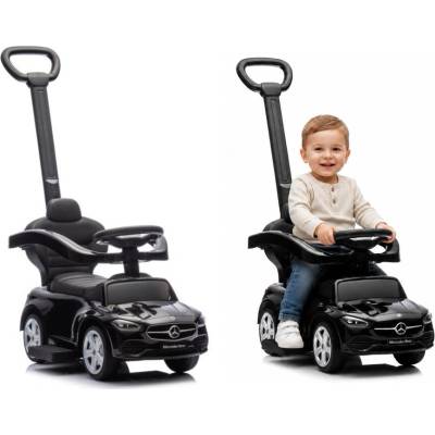 LeanToys Mercedes 3v1 odrážedlo s tlačítkem, černá