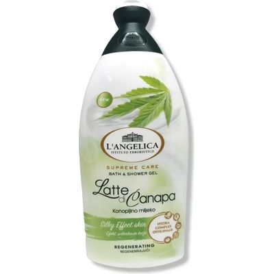 L'Angelica душ гел и пяна за вана, Конопено мляко, 500мл
