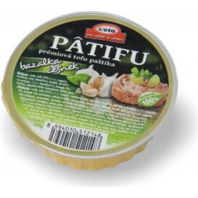 Veto Patifu Paštika tofu bazalka a česnek 100 g – Zboží Dáma