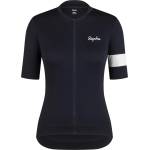 Rapha Дамска фланелка с къс ръкав за колоездене Rapha Women's Core Jersey Cycling jersey - Black / White - размер XXS (156-2650-0310)