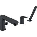 Duravit Wave - Смесител за ръба на ваната, монтаж с 3 отвора, матово черно WA5260000046 (WA5260000046)