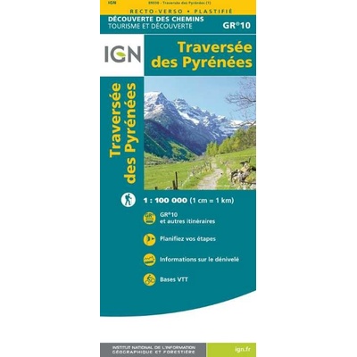 IGN mapa Traversée des Pyrénées 1:100 t.