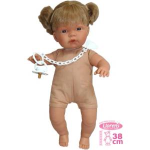 Llorens 383J JOELLE - реалистична кукла със звуци и меко текстилно тяло - 38 см (4-383J)