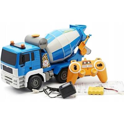 DOUBLE E MAN CONCRETE MIXER 4WD míchačka betonu zvukový modul LED funkční míchačka RTR 1:20