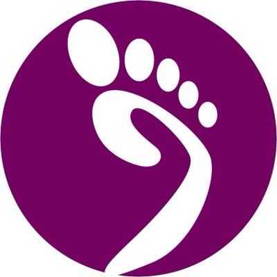ODEL Samolepka okrúhla stopa 20cm tmavofialová