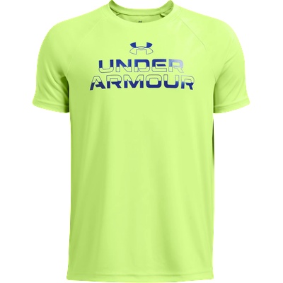 Under Armour Тениска Under Armour Tech Split Wordmark 1383010-304 Размер YSM