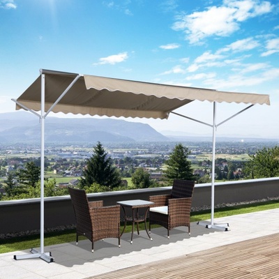 Goleto Voľne stojaca markíza so sklopnými ramenami - 2,95 x 2,94 x 2,5 m béžová