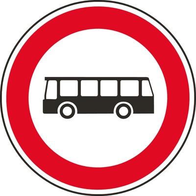 Dopravní značka – Zákaz vjezdu autobusů