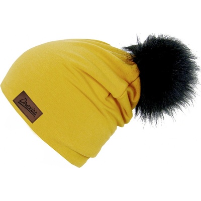 Drexiss čepice s bambulí chlupáč okr