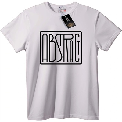 NOONEBRAND Тениска ABSTRG стилизирано лого - M, White