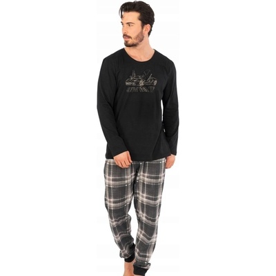 1P1228 Ferrari pánské pyžamo dlouhé černé – Zboží Mobilmania