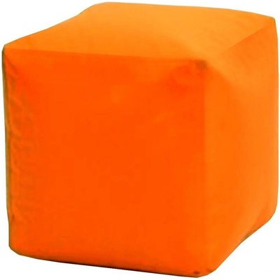 IDEA nábytok Sedací taburet CUBE oranžový s náplňou