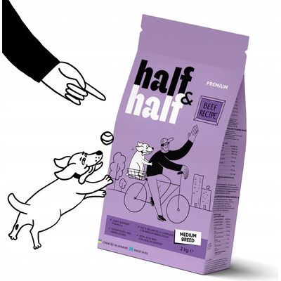 Half&Half Adult Medium Breed hovězí 2 kg