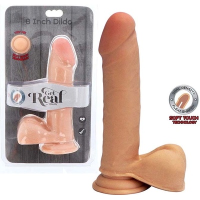 Get Real Dual Density 8" with balls dildo s prísavkou